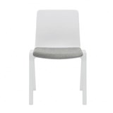 RAPIDLINE ACADEMY STACKING CHAIR WITH LIGHT GREY SEAT PAD 530 X 530 X 800MM WHITE
