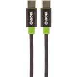 MOKI SYNCHARGE BRAIDED CABLE USBC TO USBC 900MM BLACK