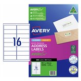 AVERY 936098 J8162 ADDRESS LABELS INKJET 16UP WHITE PACK 50