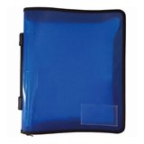 ZIPPER BINDER A4 3D 25MM WITH HANDLE BLUE