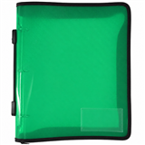 ZIPPER BINDER A4 3D 25MM WITH HANDLE GREEN