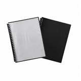 DISPLAY BOOK A4 20 PKT CLEAR FRONT BLACK