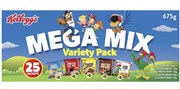 KELLOGGS CEREAL MEGA MIX VARIETY PACK 675gms