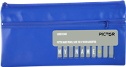 PICTOR NAME ALPHABET PENCIL CASE 350 X 180MM BLUE