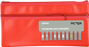 PICTOR NAME ALPHABET PENCIL CASE 350 X 180MM RED