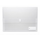 PICTOR FOOLSCAP POLY DOCUMENT WALLET WITH VELCRO CLEAR