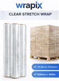 WRAPIX STRETCH FILM 500mm x 450m x 20um CLEAR