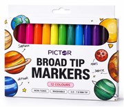 PICTOR SMART BROAD TIP MARKER COLOURED PACK 12