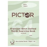 PICTOR PREMIUM EXERCISE BOOK DOTTED THIRDS 18MM 70GSM 64 PAGE A4 PLUTO