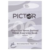 PICTOR PREMIUM A4 96 PAGE EXERCISE BOOK 18MM DOTTED THIRDS 70GSM SATELLITE