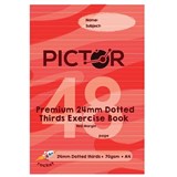 PICTOR PREMIUM A4 48 PAGE EXERCISE BOOK 24MM DOTTED THIRDS 70GSM ROCKET