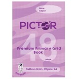 PICTOR PREMIUM A4 48 PAGE PRIMARY GRID 5MM X 10MM BOOK 70GSM ASTRONAUT