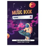 PICTOR PREMIUM A4 96 PAGE MUSIC BOOK 8MM RULED AND STAVED 70GSM