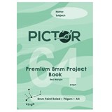 PICTOR PREMIUM A4 64 PAGE PROJECT BOOK 8MM PLAINRULED 70GSM VIRGO