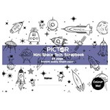 PICTOR PREMIUM PRO 165 X 245MM 64 PAGE PP MINI SPACETECH SCRAPBOOK 100GSM