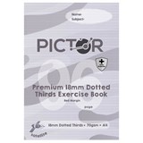PICTOR PREMIUM PRO A4 96 PAGE PP EXERCISE BOOK 18MM DOTTED THIRDS  70GSM SATELLITE