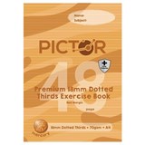 PICTOR PREMIUM PRO A4 48 PAGE PP EXERCISE BOOK 18MM DOTTED THIRDS 70GSM MERCURY