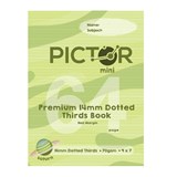 PICTOR PREMIUM MINI 225 X 175MM 64 PAGE EXERCISE BOOK 14MM DOTTED THIRDS 70GSM SATURN