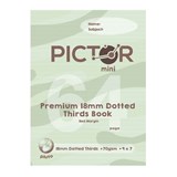 PICTOR PREMIUM MINI  225 X 175MM  64 PAGE EXERCISE BOOK 18MM DOTTED THIRDS 70GSM PLUTO