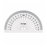 PICTOR PROTRACTOR 180 DEGREES 100MM