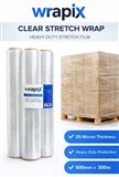 WRAPIX STRETCH FILM 500mm x 300m 25um CLEAR