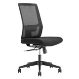 BURO MANTRA CHAIR MESH BACK WITHOUT ARMS 645 X 585 X 1165MM BLACK