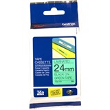 BROTHER TZE751 LAMINATED LABELLING TAPE 24MM BLACK ON GREEN
