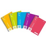 QUILL NOTEBOOK A4 240PG SPIRAL SIDE OPEN ASSORTED