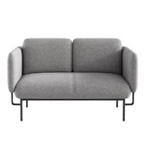 RAPIDLINE CAPRI 2 SEATER LOUNGE LIGHT GREY