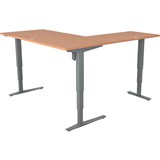 CONSET 50143 ELECTRIC HEIGHT ADJUSTABLE LSHAPED DESK 1800 X 800MM  1800 X 600MM BEECHSILVER