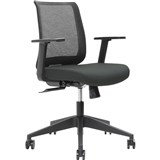 BRINDIS TASK CHAIR LOW MESH BACK NYLON BASE ARMS SLATE