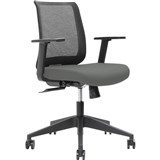 BRINDIS TASK CHAIR LOW MESH BACK NYLON BASE ARMS STEEL