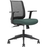 BRINDIS TASK CHAIR LOW MESH BACK NYLON BASE ARMS TEAL