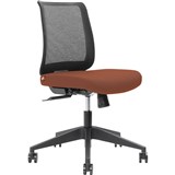 BRINDIS TASK CHAIR LOW MESH BACK NYLON BASE BRICK