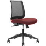 BRINDIS TASK CHAIR LOW MESH BACK NYLON BASE POMEGRANITE