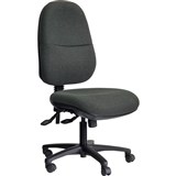 DAL ERGO BC TASK CHAIR HIGH BACK 3LEVER BLACK NYLON BASE GRAVITY FABRIC SLATE