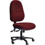 DAL ERGO BC TASK CHAIR HIGH BACK 3LEVER BLACK NYLON BASE GRAVITY FABRIC SCARLET