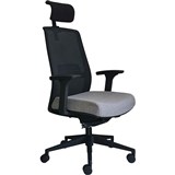 DAL JIRRA SIDE CONTROL SYNCHRO HIGH MESH BACK ARMS HEADREST BLACK BACK GREY SEAT