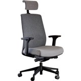 DAL JIRRA SIDE CONTROL SYNCHRO HIGH MESH BACK ARMS HEADREST GREY BACK AND SEAT