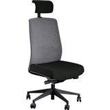 DAL JIRRA SIDE CONTROL SYNCHRO HIGH MESH BACK HEADREST GREY BACK BLACK SEAT