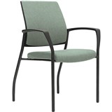 URBIN 4 LEG ARMCHAIR GLIDES BLACK FRAME CLOUD SEAT AND INNER BACK