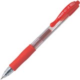PILOT G2 RETRACTABLE GEL INK PEN 038MM RED BOX 12