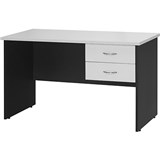 YS DESIGN OXLEY STUDENT DESK WITH TWO DRAWERS 1200 X 600 X 730MM WHITEIRONSTONE