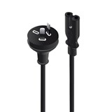 LINDY 30962 POWER CABLE 2 PIN PLUG TO IECC7 SOCKET 2M BLACK