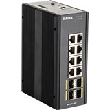 DLINK DIS300G12SW 12PORT GIGABIT INDUSTRIAL MANAGED SWITCH WITH 8 1000BASET PORTS AND 4 SFP PORTS