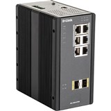 DLINK DIS300G8PSW 8PORT GIGABIT INDUSTRIAL MANAGED POE SWITCH WITH 6 1000BASET 4 POE PORTS AND 2 SFP PORTS