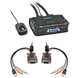 LINDY 42342 2 PORT VGA  USB 20 KVM SWITCH BLACK