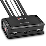 LINDY 42345 AUDIO CABLE 2 PORT HDMI 20 USB 20 AND KVM SWITCH BLACK