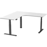 ERGOVIDA EED633D ELECTRIC SITSTAND CORNER DESK 1800 X 1800 X 750MM BLACKWHITE