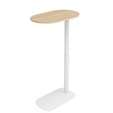 RAPIDLINE EOS HEIGHT ADJUSTABLE SIDE TABLE 560 X 340 X 6531048MM NATURAL OAKWHITE PC